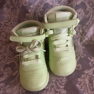 Reebok toddler lime green High tops
